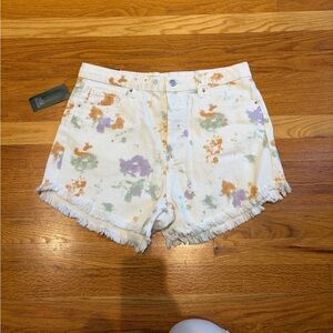 Wild Fable Multicolor Tie-Dye Fringe Jean Shorts